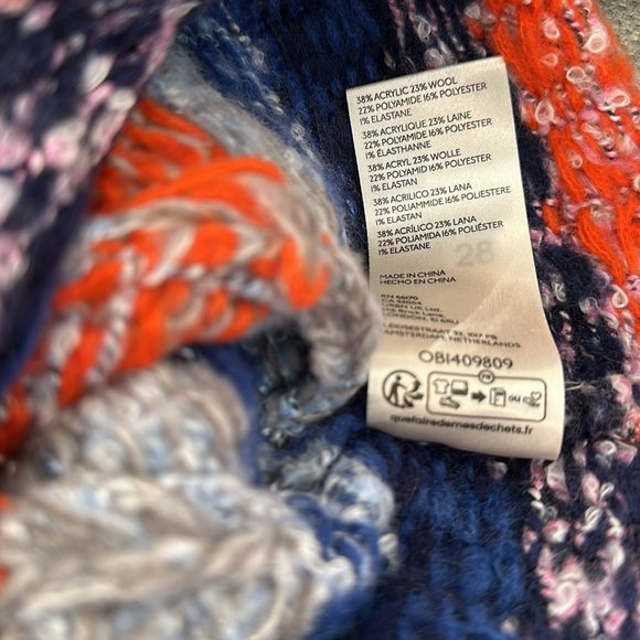 Free People Home For The Holidays Cropped Sweater Gray Combo SIZE XS EUC - Picture 5 of 6